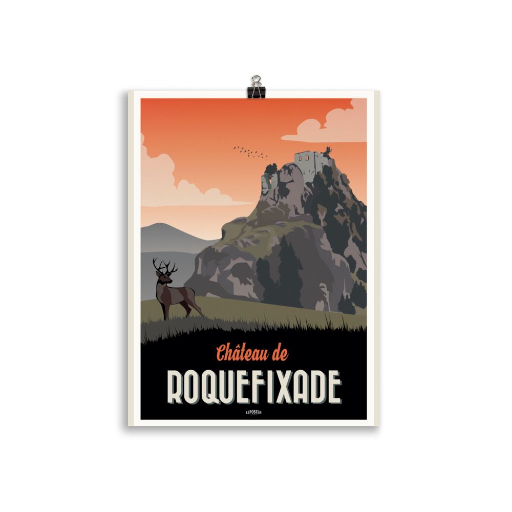 Poster Travel Vintage "Chateau de Roquefixade" – Image 2