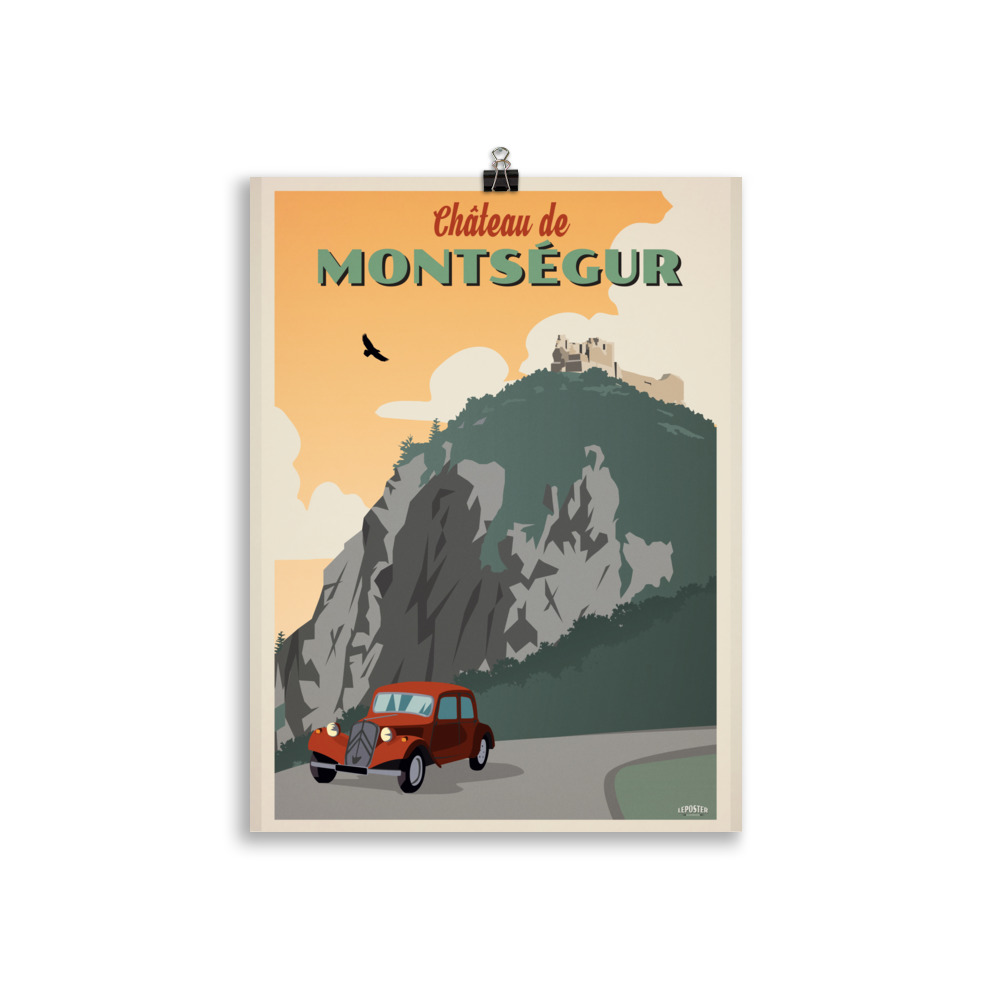 Poster Travel Vintage "Château de Montségur" – Image 2