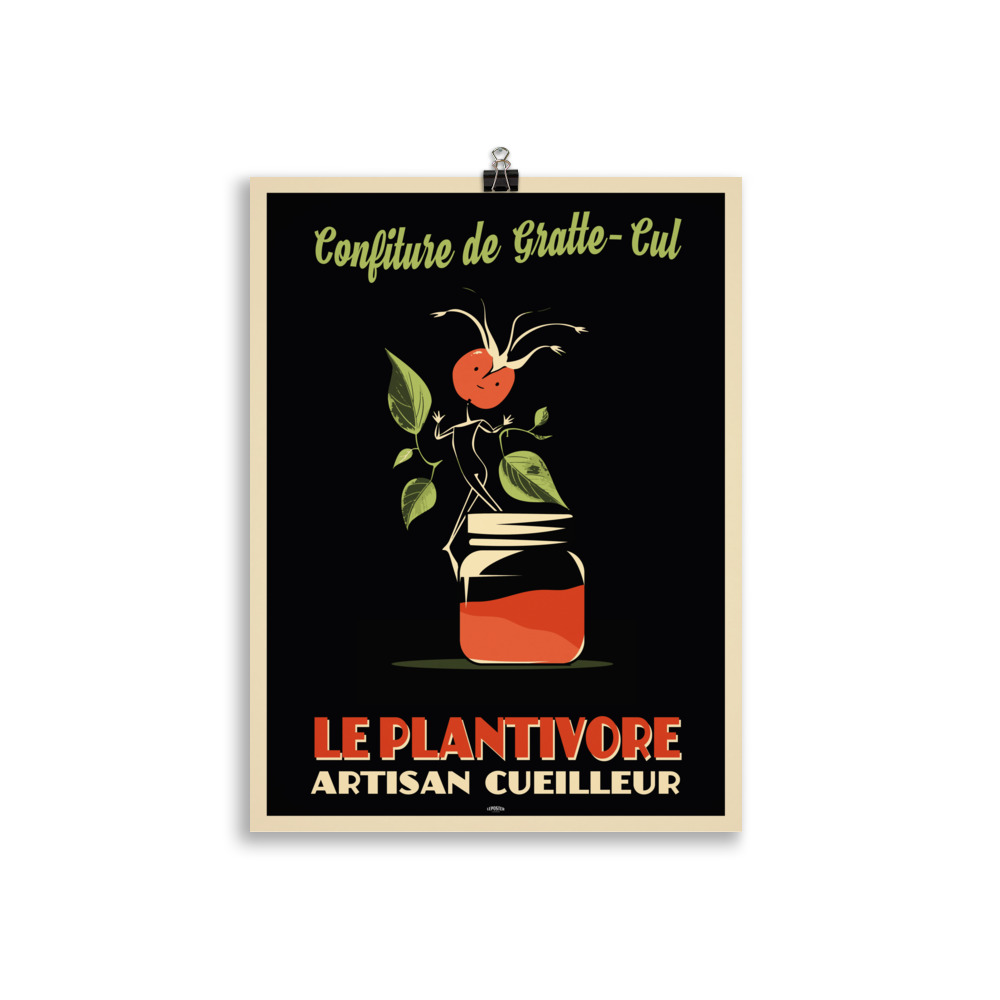 Poster Commercial Vintage " Confiture de Gratte-Cul" Le Plantivore – Image 2