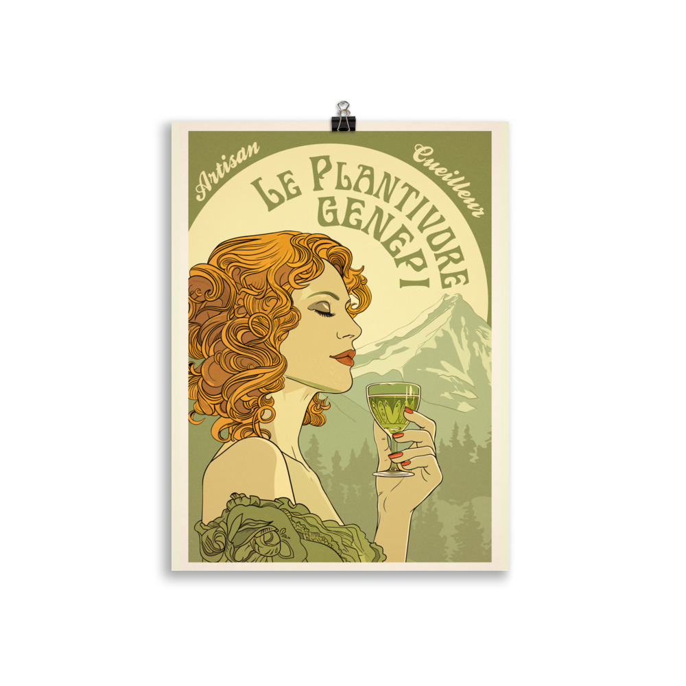 Poster Commercial Vintage " Génépi Le Plantivore " – Image 2