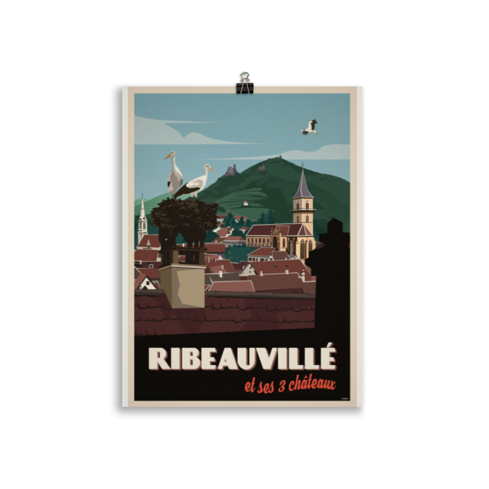 Poster Travel Vintage "Ribeauvillé et ses 3 châteaux" – Image 2