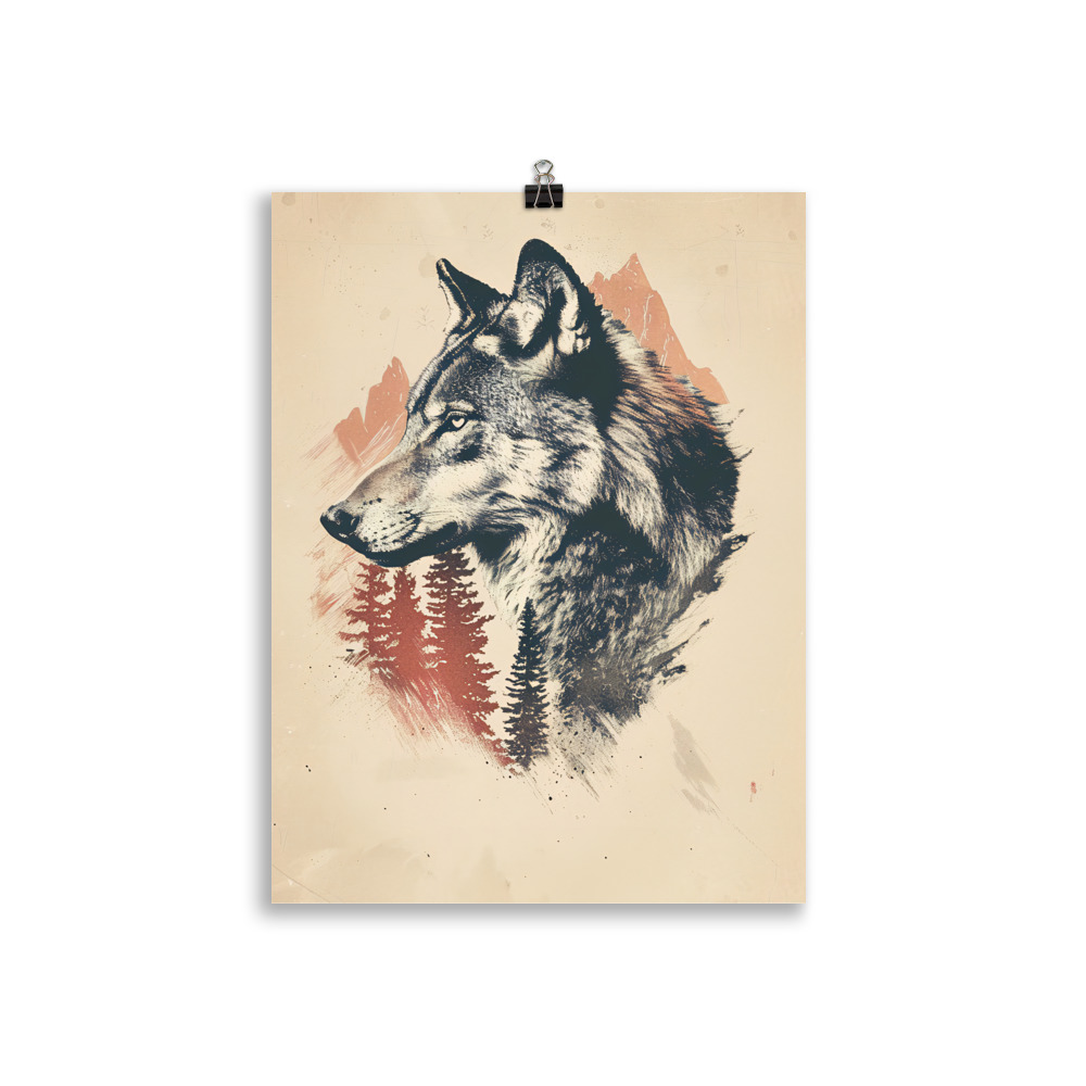Poster vintage pop art "Wolf spirit" – Image 2