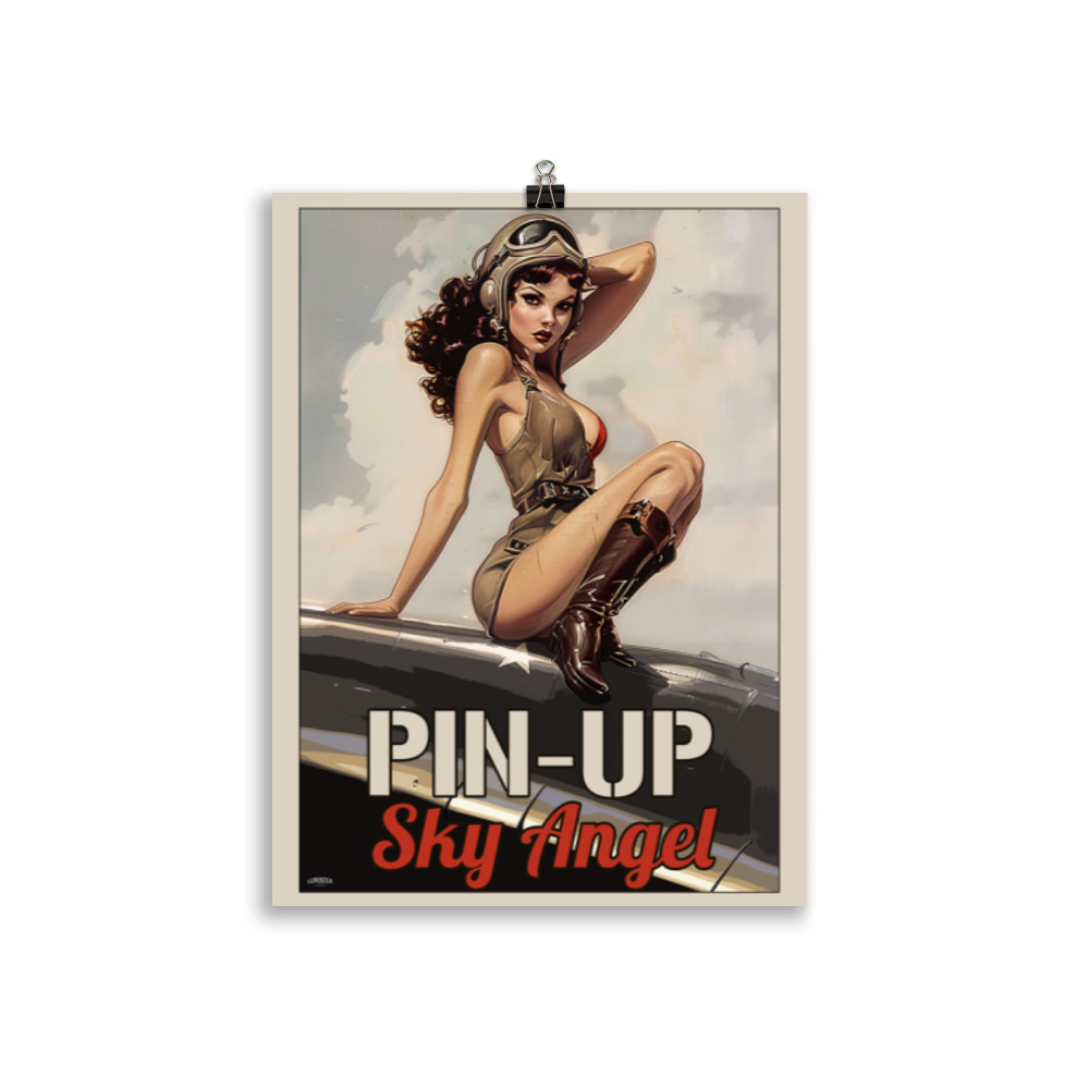 Poster Pin-Up Rétro "Sky Angel" – Image 2