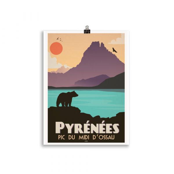 Poster Travel Vintage "Pyrénées, Pic du Midi d'Ossau" – Image 2