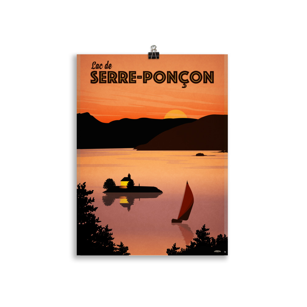 Poster Vintage "Sunset sur Serre-Ponçon" – Image 2
