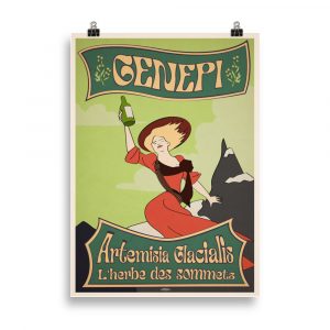 Poster Vintage " Génépi, l'herbe des sommets "