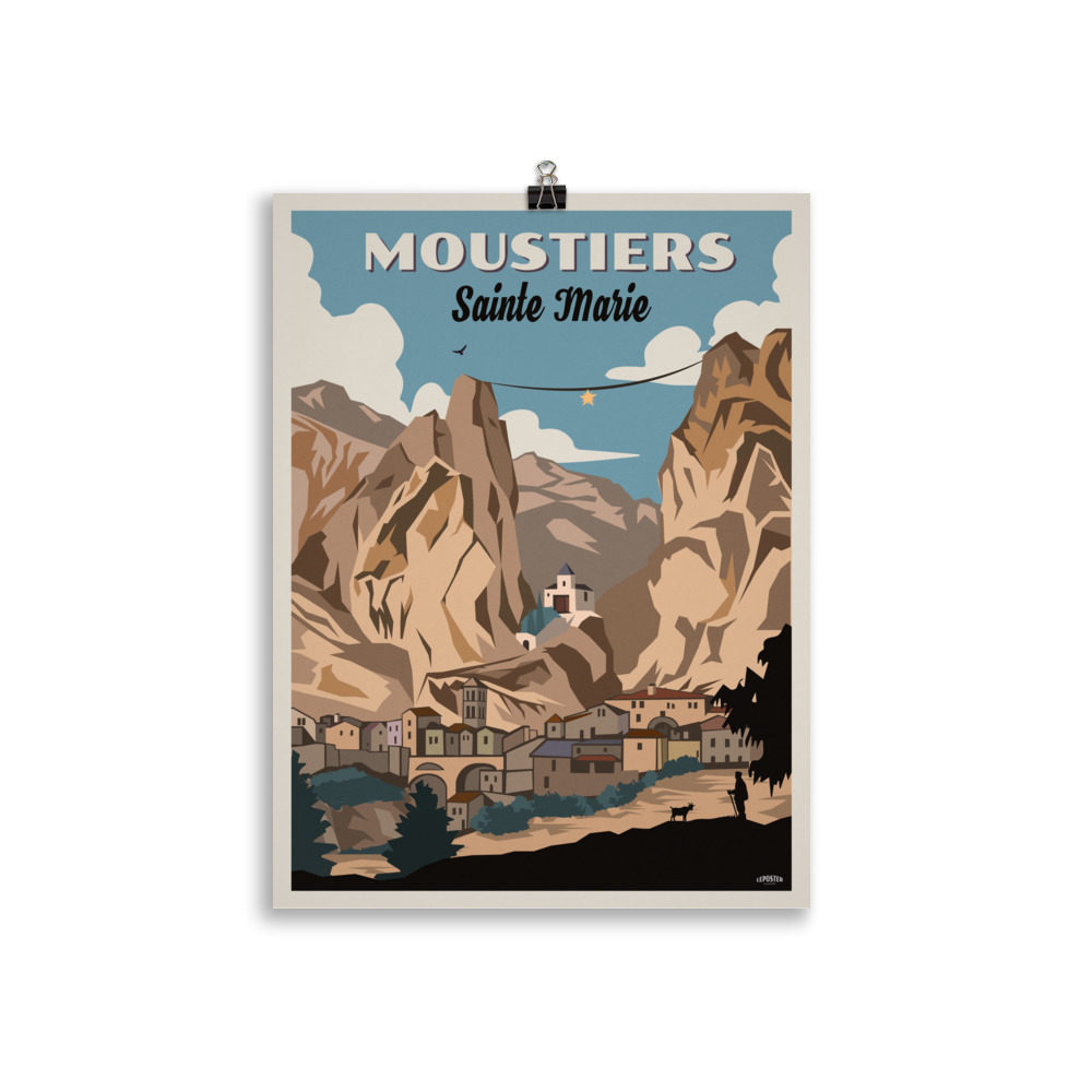 Poster Vintage "Moustiers St Marie, étoile de Provence" – Image 2