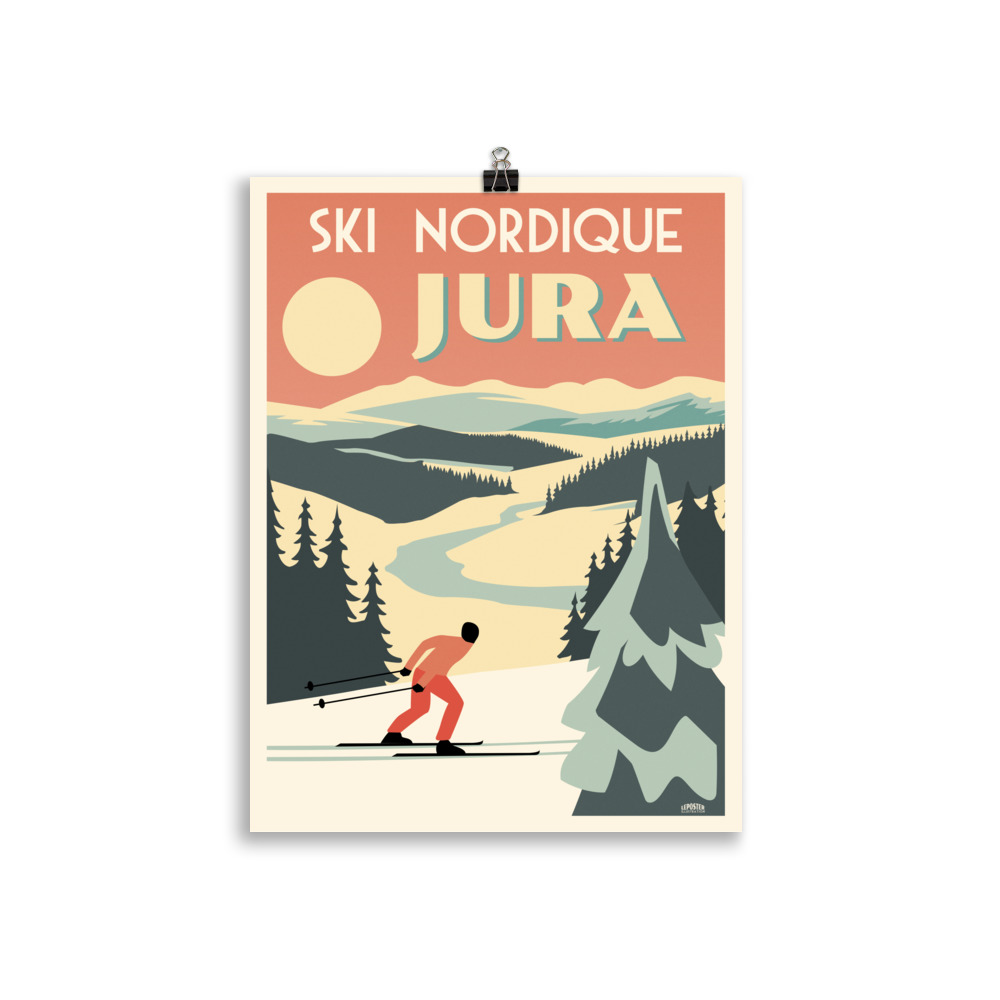 Poster Vintage "Ski Nordique dans le Jura" – Image 2