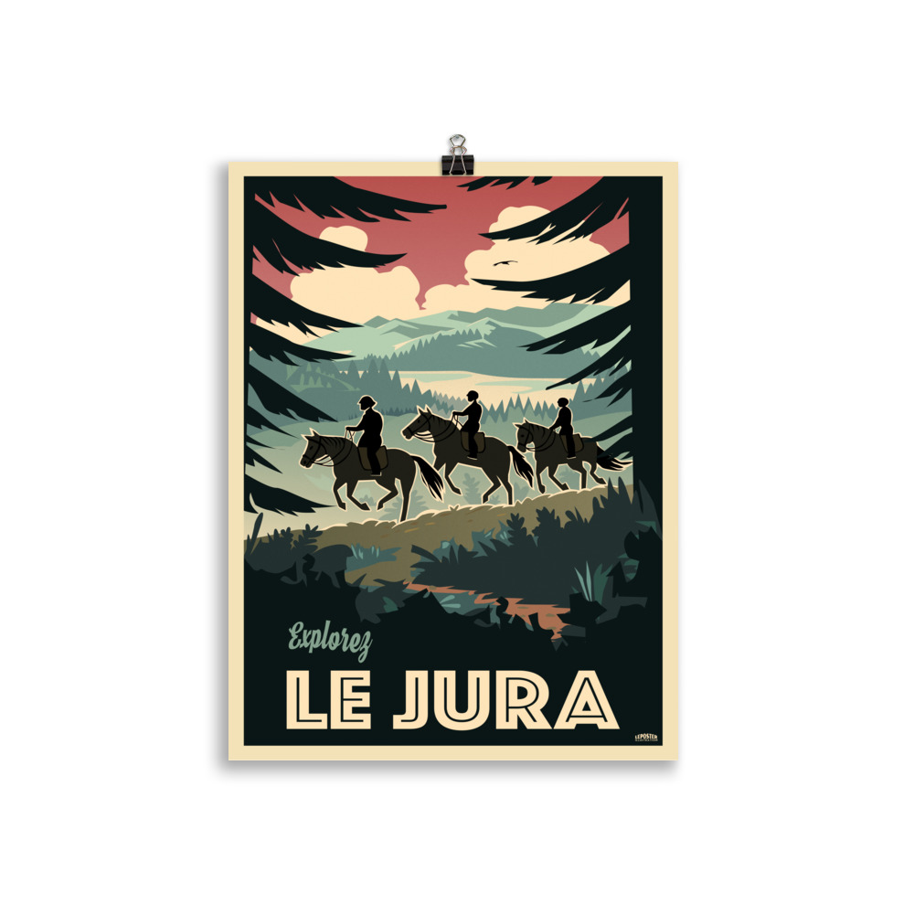 Poster Vintage "Explorez le Jura à Cheval" – Image 2