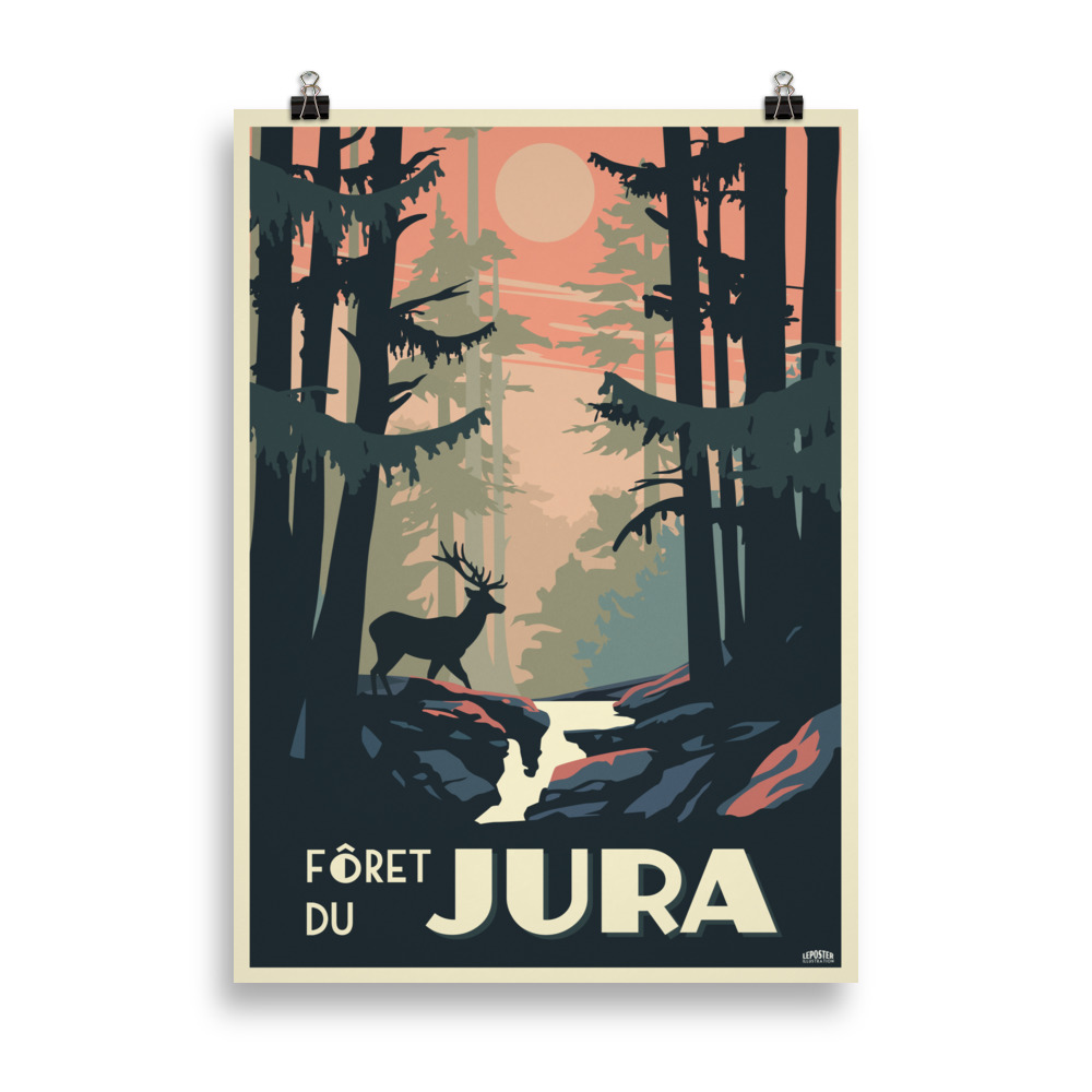 Poster Vintage – Forêt du Jura
