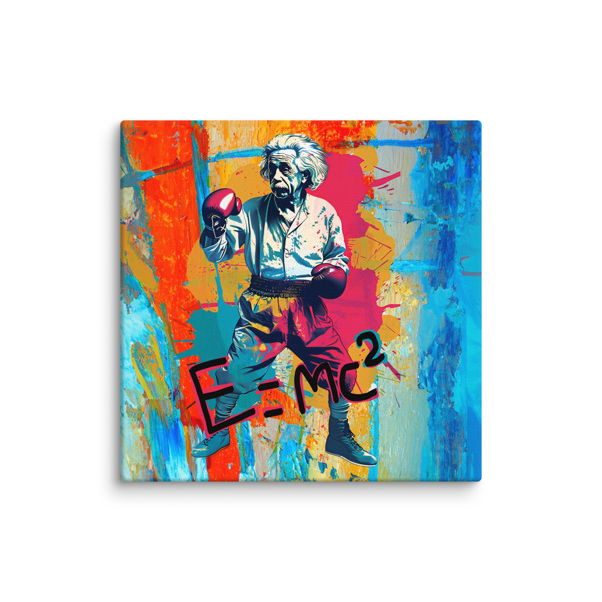 Toile Pop Art "Albert Einstein Boxing" – Image 7