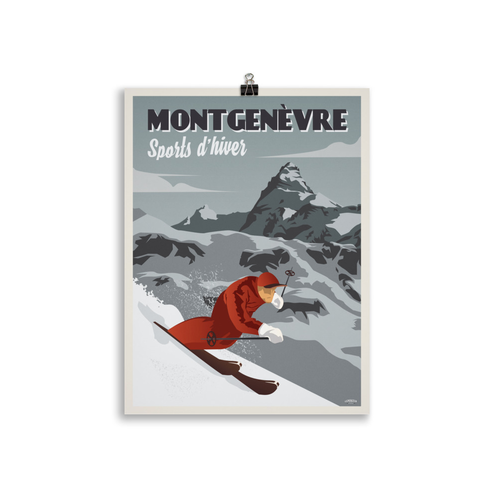 Poster Vintage – Sports d’Hiver à Montgenèvre – Image 2