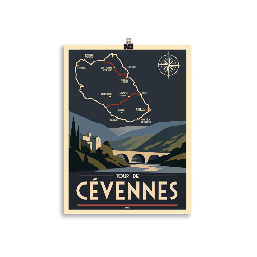 Poster Vintage "Tour des Cévennes" – Style Art Déco – Image 2